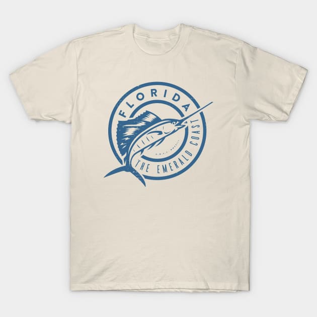 Florida Emerald Coast Sailfish T-Shirt by DMSC